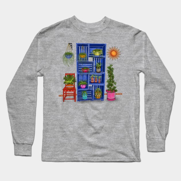 Crates and plants Long Sleeve T-Shirt by Mgcn